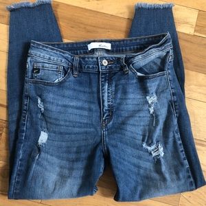 KanCan Cropped Distressed Skinny Jeans
